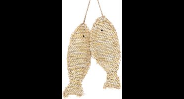 Nautische hangdecoratie, decoratieve vis om op te hangen, H32cm