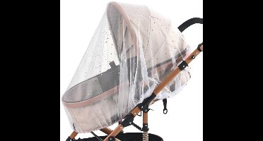 Bedrukt muggennet voor kinderwagens — Afmeting platliggend 150 cm rekbaar tot 180 cm — Insectenwerend gaas — Voor kinderwagens — Specifiek ontworpen om insectenbeten te voorkomen tijdens uitstapjes — Volledig dekkend muggennet voor kinderwagens