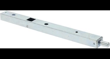 Starx Kantschuif Koker - Schuifdeurbeslag met Ronde Schoot ø 8 mm - Inclusief Hevel en Sluitplaat - Vernikkeld Staal - Lengte 220 mm - Kleur Zilverkleurig - 2 Jaar Garantie