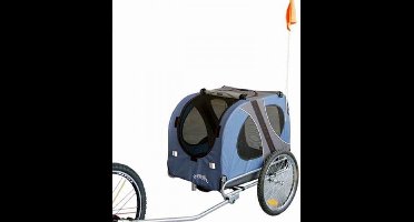 Topmast Hondenfietskar - Fietskar -Hondenaanhanger L Blauw
