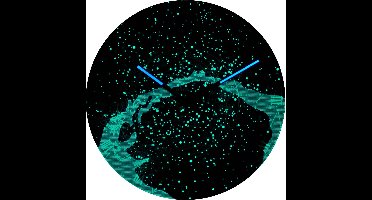 NeXtime Milky Way - Klok - Rond - Glas - Ø30 cm - Blauw