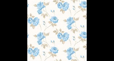 Dutch Wallcoverings vliesbehang Roselyn - grijs/blauw/beige