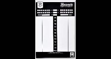Dart Scorebord PVC 45 x 30 cm – Herbruikbaar Whiteboard – Speltypes & Scoreverloop – Dart Accessoire – Longfield