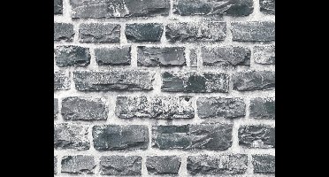 BREUKSTENEN BEHANG | industrieel - Grijs Zwart Bont - A.S. Création Elements 2