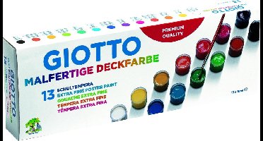 Giotto extra fine poster paint - Box of 13 pot 18 ml