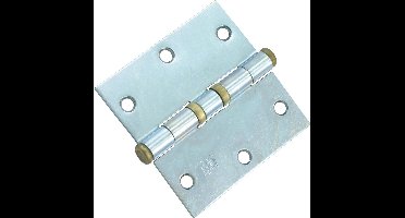 Starx Kogelscharnier - Met Cilindrische Knoppen - Afmeting 89 x 89 mm - Verzinkt Metaal - Deurscharnier Geschikt Voor Binnen En Buiten - Zilverkleurig - 2 Jaar Garantie
