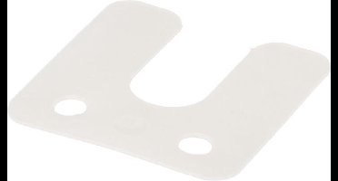 Gb Stelplaat met sleuf transparant 70 x 70 x 1mm 34741