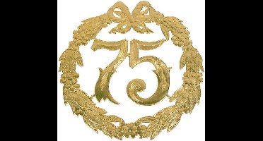 Jubileumcijfer 75 - 24cm - 75 Jaar - Goud