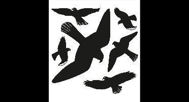 HERMA vensterdecor vogel 30x30 cm