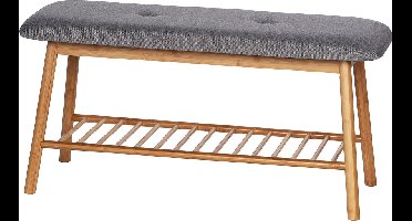Bankje met schoenenrek bamboe / schoenen rek
