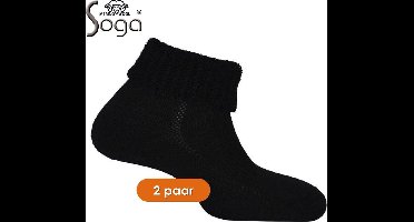 2-Pack Eureka zachte merino wollen sokken S29 - unisex - zwart - maat 43-45