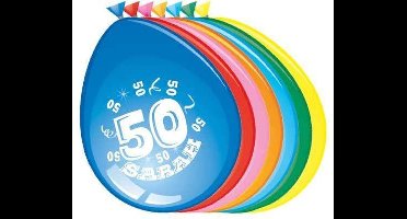 50 jaar ballonnen Sarah 8 stuks