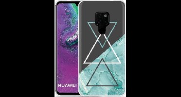 Huawei Mate 20 Hoesje Turquoise Marble Art