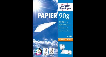 Avery-Zweckform PAPIER 90 Premium Quality Paper 2563 Printpapier, kopieerpapier DIN A4 90 g/m² 500 vellen Wit