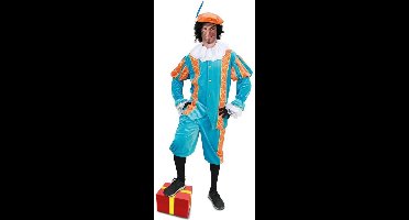 Piet Kostuum | Assistent Van Sinterklaas Piet Turqouise Oranje Kostuum | Small | Sinterklaas | Verkleedkleding