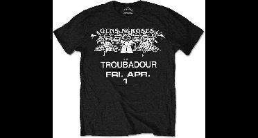Guns N' Roses - Troubadour Flyer Heren T-shirt - M - Zwart