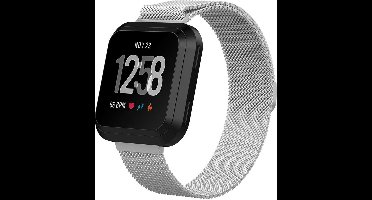 Bandje geschikt voor Fitbit Versa 2 - Zilver Milanese Band