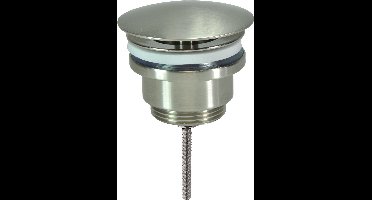 Wiesbaden UniMatch Open Afvoerplug 5/4 Inch - Geborsteld Staal