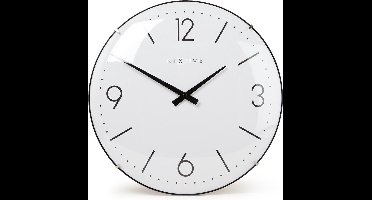 NeXtime Basic Dome – Wandklok – 35 cm – Bol Glas – Wit