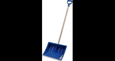 Sneeuw schuiven met Alpin1 sneeuwschuiver hout - blauw