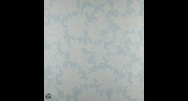 Dutch Wallcoverings Vliesbehang bladeren - ijsblauw creme