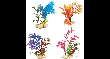 Flamingo Aquariumaccessoire Plant Plastic Botanica - Willekeurig - 5 x 5 x 12 cm
