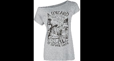 The Lord Of The Rings A Wizard Is Never Late Dames T-shirt - gemêleerd grijs - XL