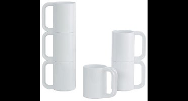 Heller Max Mokken set 6-delig - Ø73mm - H 108mm - Wit