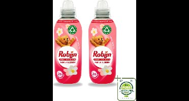 2 x Robijn – Wasverzachter – Jasmijn Bloesem – 650 ml - Grootverpakking - Vaatwasstrips - Wasverzachter Jasmijn Bloesem - Wasverzachter Jasmijn - Wasverzachter Voor Kleding - Wasverzachter Met Geur - Wasverzachter Voor Wasmachine