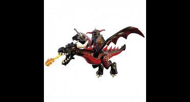 Playmobil Knights Speelset Zwarte Draak met Ridder - Fantasie Avontuur.