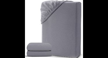 DailySupplies® Matrasovertrek 160x200 - Dekbedovertrek - Hoeslaken - Matrasbeschermer - Extra Zacht - Grijs