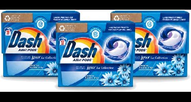 3 x Dash - Lenor Collectie - Wasmiddel Capsules - All-in-1 Pods - Witte en Gekleurde Was - Zeebries - 17 Wasbeurten - Voordeelverpakking - 3 stuks