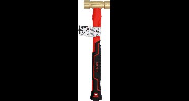 YATO YT-45290 Bronsen Hamer 250g - Ø 26 mm - Met Schokdempende Glasvezel Steel (290 mm) - Vonkvrij & Materiaalbesparend voor Machinemontage & Servicewerk