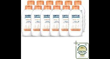 12 x Sanicur – Bad & Douchegel – Sensitive – 300 ml - Wasstrips - Gevoelige Huid - Bad En Douchegel - Milde Reiniging - Droge Huid - Kamille Extract