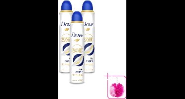 3 x Dove - Deodorant - Spray Advanced Care - Frisse en langdurige bescherming - 200 ml - Bulkverpakking - Anti-transpirant spray - Douchemop - Huidverzorging