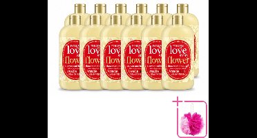 12 x Treaclemoon – Bad- & Douchegel – Rouge Love Story – 500 ml - Bulkverpakking - Bad en douchegel - Douchemop - Gember
