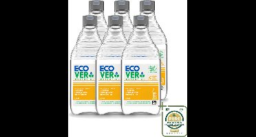 6 x Ecover - Afwasmiddel Essential - Citroen - 450 ml - Wasstrips - Afwasmiddel Citroen - Plantaardig Afwasmiddel - Duurzaam Afwasmiddel - Ecologisch Afwasmiddel - Schone Vaat