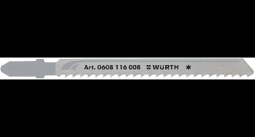 Würth Eén-ster decoupeerzaagblad voor de bouw voor aluminium, non-ferrobasismetalen en PVC - 100 mm - 5 stuks - 0608116008