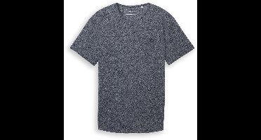 Tom Tailor Denim - T-shirt met gemêleerde look - Maat S - sky captain blue