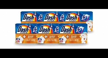 6 x Dash – Wasmiddelcapsules – 4in1 Pods Amber & Orchidee – 26 capsules - Voordeelverpakking - 6 stuks
