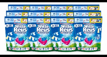 12 x Witte Reus - 3+1 Power Caps - Witte Was - 45 Wasbeurten - Voordeelverpakking - 12 stuks