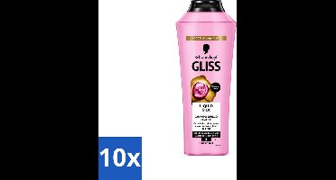 10 x Gliss-Kur - Shampoo - Liquid Silk - Zijdezachte Haarverzorging - 400 ml - Voordeelverpakking - 10 stuks