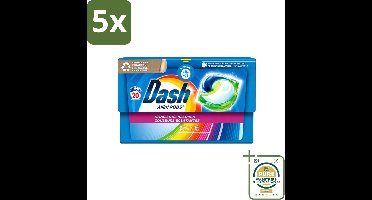 5 x Dash - Stralende Kleuren - Wasmiddel Capsules - All-in-1 Pods - Gekleurde Was - 20 Wasbeurten - Wasstrips - Wasmiddel Capsules - Gekleurde Was - Frisheid Was - Wasmachine Pod - Stralende Kleuren