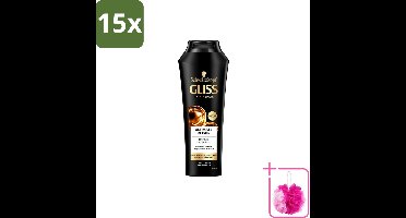 15 x Gliss Kur – Shampoo – Ultimate Repair – 250 ml - Bulkverpakking - Herstel haar - Douchemop - Beschadigd haar