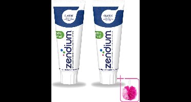 2 x Zendium - Classic - Tandpasta - Natuurlijke Enzymen - 75 ml - Bulkverpakking - Tandpasta - Douchemop - Natuurlijke enzymen