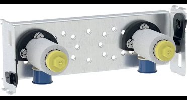 Geberit GIS traverse voor wandkraan opbouw, 153 mm, met twee wateraansluitingen, 461740001