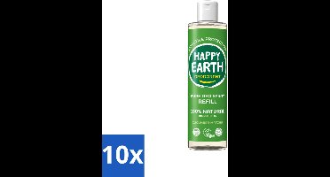 10 x Happy Earth – Deodorant Spray Navulling – 100% Natuurlijk Cucumber Matcha – 300 ml - Voordeelverpakking - 10 stuks