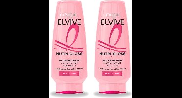 2 x L’Oréal Paris Elvive – Conditioner – Nutri Gloss – 200 ml - Voordeelverpakking - 2 stuks