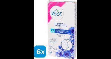 Veet Ontharingsstrips  - Benen & Lichaam - Gevoelige Huid - Easy-Gelwax - 20 stuks x6