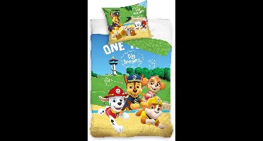 Paw Patrol Dare to Dream Big dekbedovertrek 140 x 200 cm - 65 x 65 cm Katoen